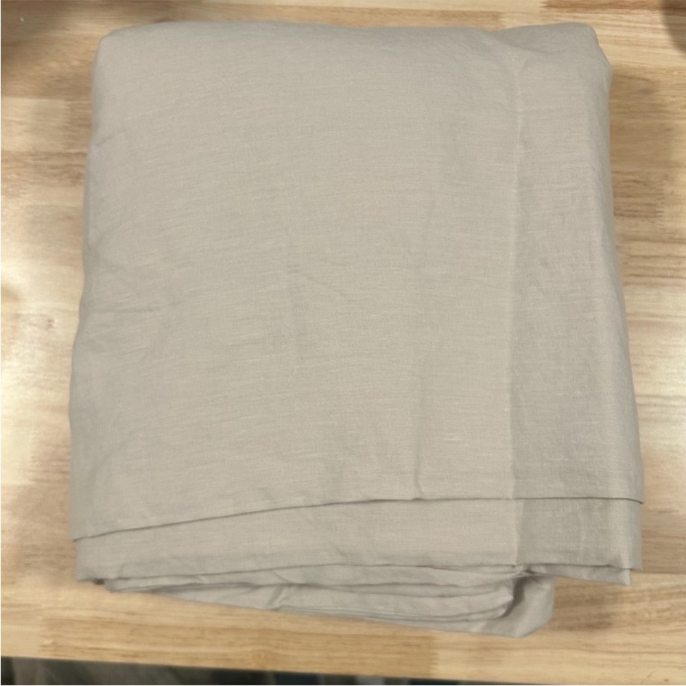 King/California King Quince Linen Duvet Cover - Picture 8 of 9